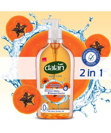 Dalan Papaya Passion Multicare Ultra Moisturizing Liquid Hand Soap for Normal and Dry Hands Fresh Clean and Soft Feeling (13.5 Fl Oz / 400 mL (Pack of 6)) 13.5 Fl Oz (Pack of 6) - Buy Online on GoSupps.com