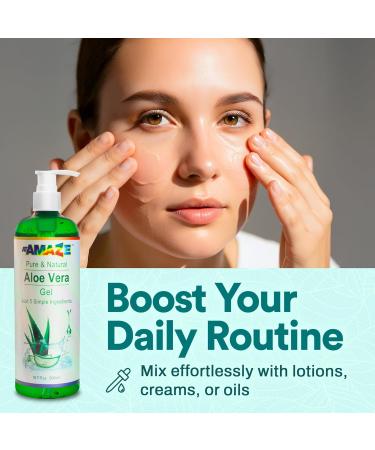 ATAMAZE 500 ml Pure Aloe Vera Gel for Hair and Skin Hydrating & Non-Sticky Soothes Scalp and Skin No Strong Scent Lightweight & Fast-Absorbing Pure Aloe Vera Gel for Body glass bottle. - Buy Online on GoSupps.com