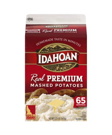 Idahoan Real Premium Mashed Potatoes, Made with Gluten-Free 100-Percent Real Idaho Potatoes, 3.25lb Carton (65 Servings)