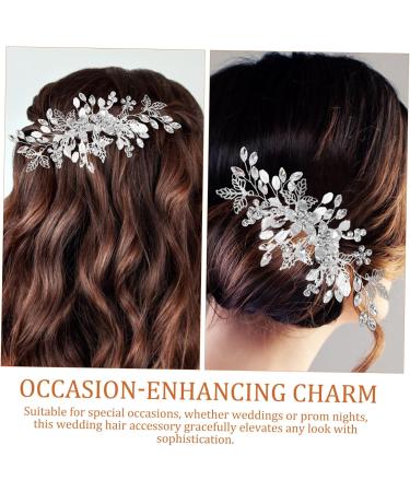 HAPINARY Rhinestone Tuck Comb Wedding Accessories for Brides Wedding Hair Comb Bridesmaid Hair Comb Bridal Hair Comb Bride Hair Side Comb Flower Side Comb Flower Girl Hair Accessory Metal - Buy Online on GoSupps.com