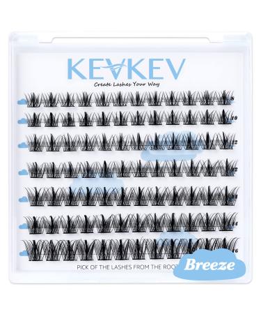 Lash Clusters 84 Pcs Cluster Lashes Eyelash Clusters DIY Cluster Eyelash Extensions Individual Lashes Thin Band & Soft(Breeze C-8-16mix) C-Mix (8-16mm) Breeze