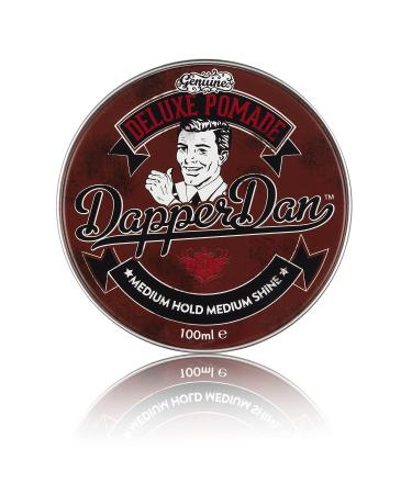 Deluxe Pomade By Dapper Dan, Medium Hold Medium Shine, No Greasiness Or Flakiness, Citrus & Vanilla Fragrance 100ml 3.38 Fl Oz (Pack of 1)