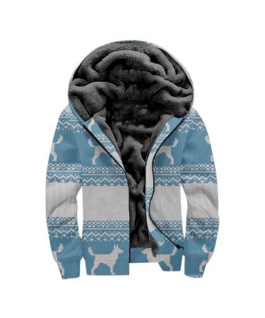 Hanxiulin coat plush jacket hoodie jacket oversize winter coat men warm winter jacket long arm winter coat jacket loose slim light quilted jacket hooded tops winter coat plush jacket sky blue l