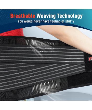 FEATOL Adjustable Back Brace for Lower Back Pain Relief - Medium Size for Men & Women - Support Belt for Heavy Lifting, Work, Sciatica, Scoliosis - Buy Online on GoSupps.com