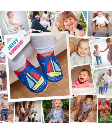 Sailing Boat Baby Shoes | Soft Sole Leather Toddler Shoes for Baby Boy or Girl (0-6 Months) - Buy Online on GoSupps.com
