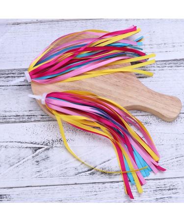 VORCOOL 1Pair Bike Handlebar Streamers - Colorful Polyester Tassel Ribbons for Children | Yellow Bicycle Grips Accessories - Buy Online on GoSupps.com