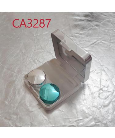 Portable Travel Contact Lens Case with Mirror Tweezers & Solution Bottle - Silver | Perfect for Travel & Home Use - Buy Online on GoSupps.com