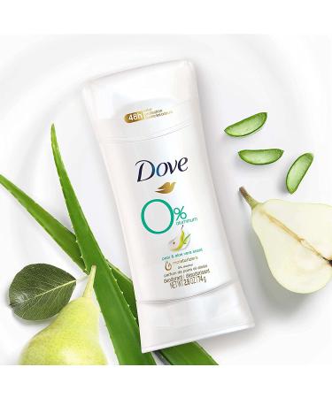 Dove 0% Aluminum Deodorant Stick | Pear & Aloe Vera | 2.6 oz - Buy Online on GoSupps.com