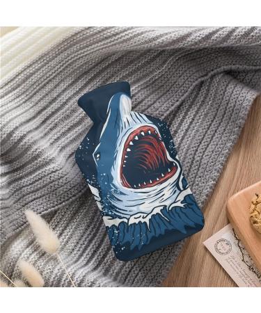 Shark Hot Water Bottle with Plush Cover - Hand Warmer for Adults & Kids | 26.5x15.3cm - Shop Internationally! - Buy Online on GoSupps.com