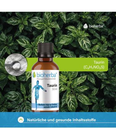 Buy BIOHERBA Taurin Tinktur - 140mg High-Dose Amino Acid Drops - Supports Vision & Cardiovascular Health - 50ml - Pure Taurine with Vitamin B2 - PZN 18217970 - Buy Online on GoSupps.com