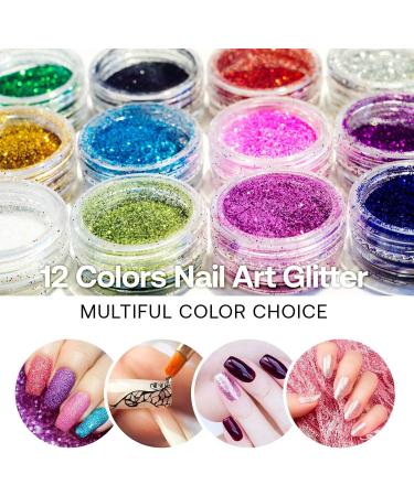 Warm Girl Nail Extension Gel Nail Kit Nail Strengthen 36W UV/LED Nail Lamp Nail Art Manicure Set with 12 Colors Nail Glitter Powders Nail Tips for Nails (Clear White Pink) 259 - Buy Online on GoSupps.com