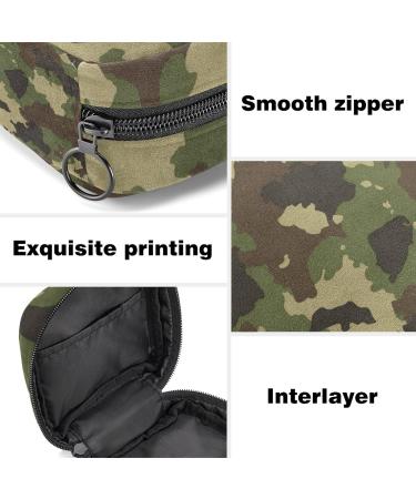 Green Camouflage Sanitary Napkin & Menstrual Cup Storage Bag - Period Kit Pouch Color 5 - Buy Online on GoSupps.com