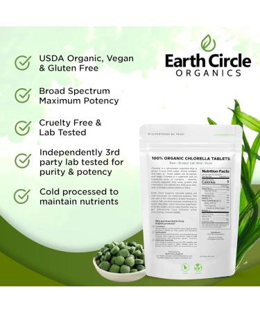 Organic Chlorella Tablets 1,000 Count | High Potency Superfood | Chlorophyll Pills from 100% Pure Green Algae | Broken Cell Wall for Max Absorption | Vegan, Kosher, Non-GMO | 4 Tabs per Day (1-Pack) - Buy Online on GoSupps.com