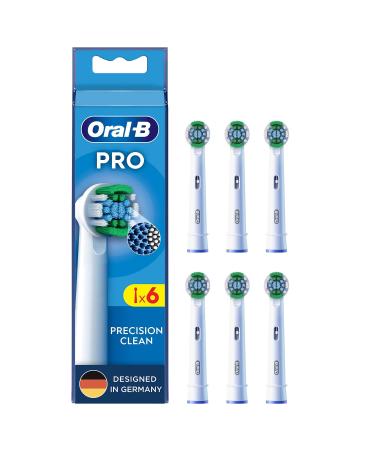 Oral-B Pro Precision Clean Auded brushes for electrical toothbrush 6 pieces tooth cleaning with innovative x-shaped bristles original oral B toothbrush attachment designed in Germany