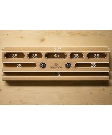 eGUrre Hangboard Climbing Board - Premium Basati Wooden Fingerboard for Strength Training & Climbing Fitness - Buy Online on GoSupps.com