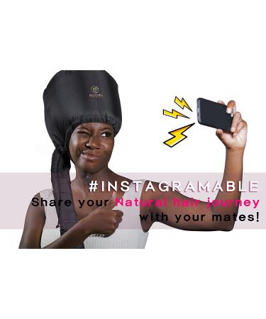 Soft Bonnet Hood Hair Dryer Attachment for Natural Curly Hair Care | Deep Conditioning and Styling Mask Cap | Adjustable Large Hood for Handheld Dryers - Buy Online on GoSupps.com