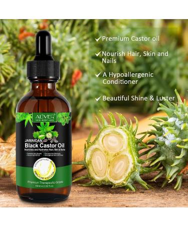 CLOXENY Organic Castor Oil for Hair Growth, Eyelashes, and Eyebrows - Jamaican Black Castor Oil Treatment for Dry Damaged Hair, Skin, and Nails - 2.02 Fl.Oz - Buy Online on GoSupps.com