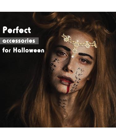 Rhinestone Head Chain Jewelry - Bohemian Style Wedding Headpiece for Women (Gold) - Buy Online on GoSupps.com