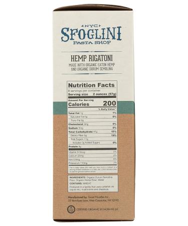 Sfoglini Organic Hemp Rigatoni  16 oz Rigatoni 16 Ounce - Buy Online on GoSupps.com