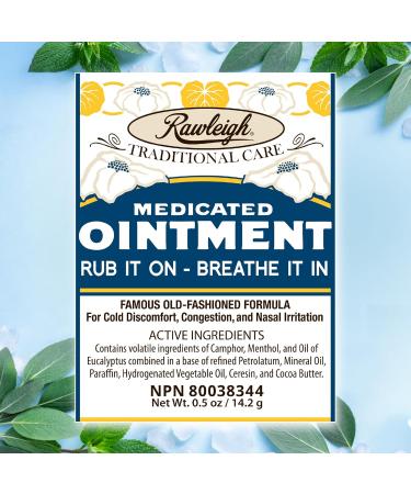 Rawleigh Medicated Ointment Stick 0.5 oz (14.2g) Classic Aromatic Chest Rub in Portable Stick Format for Cold Nasal Congestion with Camphor Menthol & Eucalyptus Non-Greasy Pack of 3 - Buy Online on GoSupps.com