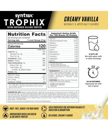 Syntrax Trophix Protein Powder - Ultra Sustained-Release Vanilla Blend 2lbs | Real Vanilla Bean Specks - International Shipping Available - Buy Online on GoSupps.com
