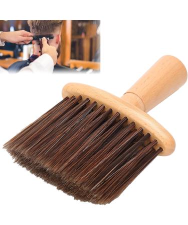 Large Barber Hair Cutting Brush with Wooden Handle Barber Face Brush for Face Neck Duster Hair Cutting Accessories (Brown) - Buy Online on GoSupps.com