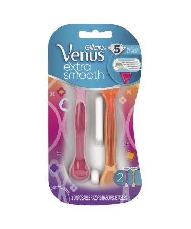 Gillette Venus Embrace Women's Disposable Razor Tropical & Malibu Scent 2 Count
