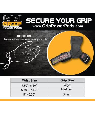 Lifting Grips Pro Weight Gloves - Heavy Duty Barbell Straps for Deadlifts, Gymnastics - Neoprene Padded - Adjustable Wrist Wrap - Black Rubber - Medium Size - Buy Online on GoSupps.com