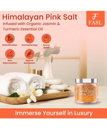 Fasl Himalayan Pink Salt Foot Soak - Organic Jasmine & Turmeric Essential Oil - 8 Oz | Relaxation & Wellness - Buy Online on GoSupps.com