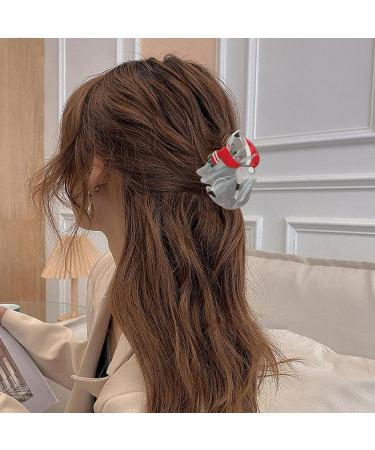 Cat Hair Clips for Girls - Cat Shaped Claw Barrette with Strong Hold No Pull | Long Hair Hairpin Hair Accessories for Shopping Outgoing Travel Parties Dating Shakven Gray - Buy Online on GoSupps.com
