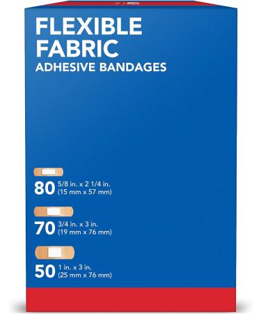 Health Flexible Fabric Adhesive Bandages 200 ct Variety Pack | Assorted Sizes for First Aid and Wound Care - Buy Online on GoSupps.com