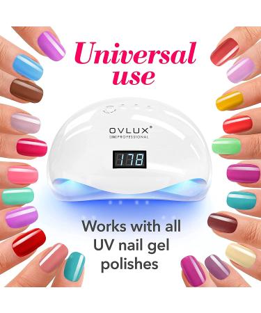 OVLUX 178W Professional UV LED Nail Lamp for Gel Polish - Nail Dryer with 42 LEDs and 4 Timer Settings - Buy Online on GoSupps.com