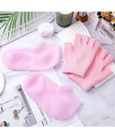 minkissy Moisturizing Gloves + Gel Spa Nursing Elastic Socks Washable Cotton Gloves Lotion Gloves Cloth Gloves for Moisturizing Dry Hands - Buy Online on GoSupps.com