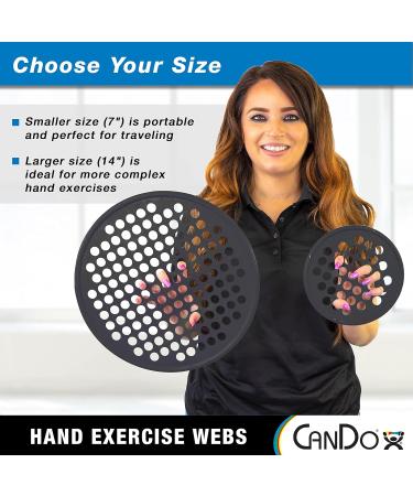 CanDo Power-Web Hand Grip Trainer - Black X-Heavy Strengthener - 17 cm Diameter - Buy Online on GoSupps.com