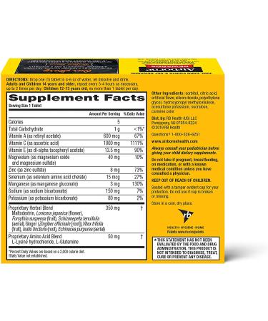 AirBorne Very Berry Immune Support - 30 Effervescent Tablets | Boost Your Immunity! - Buy Online on GoSupps.com