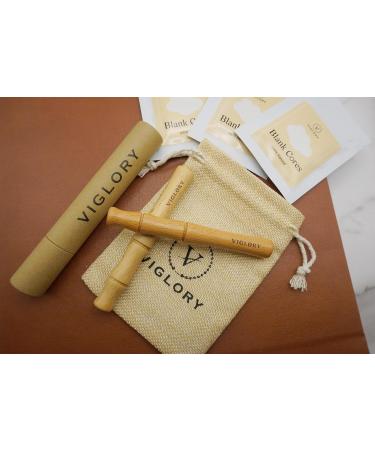 Viglory Portable Aromatherapy Inhalator - Essential Oil Nose Inhaler Stick & Wooden Diffuser with 16 Cotton Refills | International Shipping - Buy Online on GoSupps.com