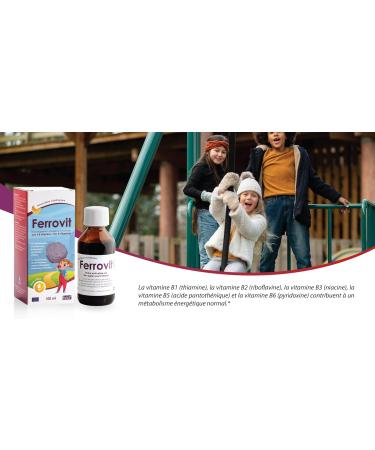 Ferrovit Awakening & Growth FYTO - Iron and B Vitamins for Children and Adults - Fights Fatigue - Brain Development - Natural Banana Flavor - 100 ml - Buy Online on GoSupps.com