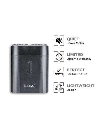 MetroMan Pilot Beard Trimmer | Cordless Waterproof Electric Razor for Men | Flexible Head Wet & Dry Rotary Shaver | Travel-Friendly & USB Rechargeable - Buy Online on GoSupps.com