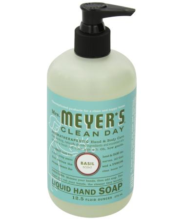 Mrs. Meyer's Basil Hand Soap 12.5 fl. oz - Pack of 6 | Biodegradable Formula with Essential Oils - Buy Online on GoSupps.com
