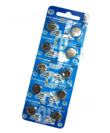 Renata #390 Silver Oxide Battery - 10 Pack (390-10)