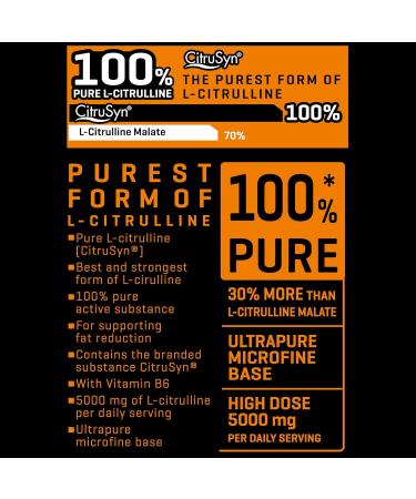 Body Attack Citrulline Zero 500g - 100% Pure L-Citrulline with Vitamin B6 & Citrusyn | Support Metabolic Processes | Made in Germany | International Shipping Available - Buy Online on GoSupps.com