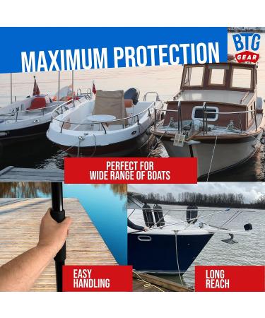 BTG GEAR Marine-Grade Telescoping Boat Pole | 5' to 8.5' w/Removable Hook | Extra-Strong Aluminum | For Boats up to 40ft - Buy Online on GoSupps.com