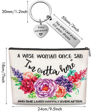 Retirement Present for Women - Funny Retired Makeup Bag & Keychain for Wife, Mom, Grandma, Coworkers - Elegant Gift for Nurses, Teachers, and BFFs - Buy Online on GoSupps.com