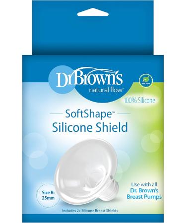 Dr. Brown's Softshape Silicone Shields Flanges for Manual and Electric Breast Pumps BPA Free Size B (25mm) 2 Count - Buy Online on GoSupps.com