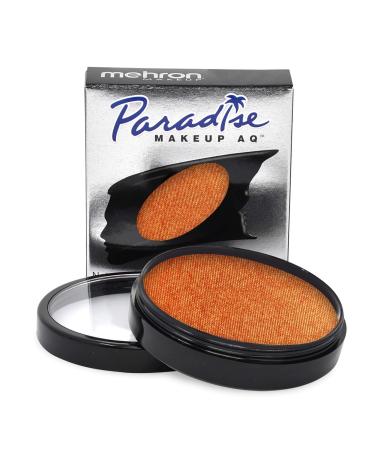Mehron Paradise Make-up AQ Pro Size |Perfect for stage and screen demonstrations special effects cosplay and Halloween |Water-activated facial and body colors 40 g metallic orange