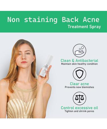 Back Acne Spray - 2% Salicylic Acid & Azelaic Acid Treatment for Body Chest & Face with Tea Tree Oil | Soothes Itching & Redness - International Shipping Available - Buy Online on GoSupps.com