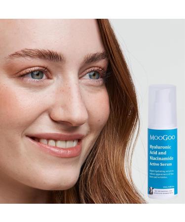 MooGoo Hyaluronic Acid (2%) & Niacinamide (10%) Serum 25ml Best natural skin brightening face serum to reduce pigmentation and skin dryness. - Buy Online on GoSupps.com