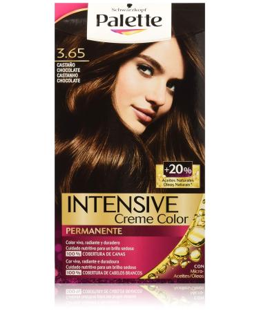 Palette Intense Shade 3.65 Medium Brown Chocolate 2 Units Permanent Colour Schwarzkopf