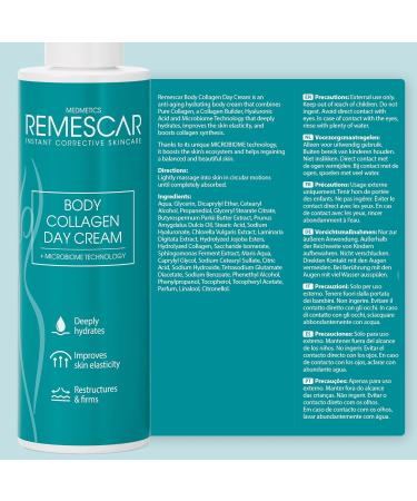  Remescar Remescar Collagen Body Cream 200ml - Deeply hydrates improves elasticity restructures and firms - Hyaluronic Acid & Microbiome Technology - Buy Online on GoSupps.com