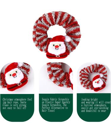4 Pieces Christmas Scrunchies Hair Claw Clips Christmas Ponytail Holders Xmas Hair Rope Christmas Hair Accessories Hair Band Thick Hair Large Hair Claw Clips for Girls Women - Buy Online on GoSupps.com